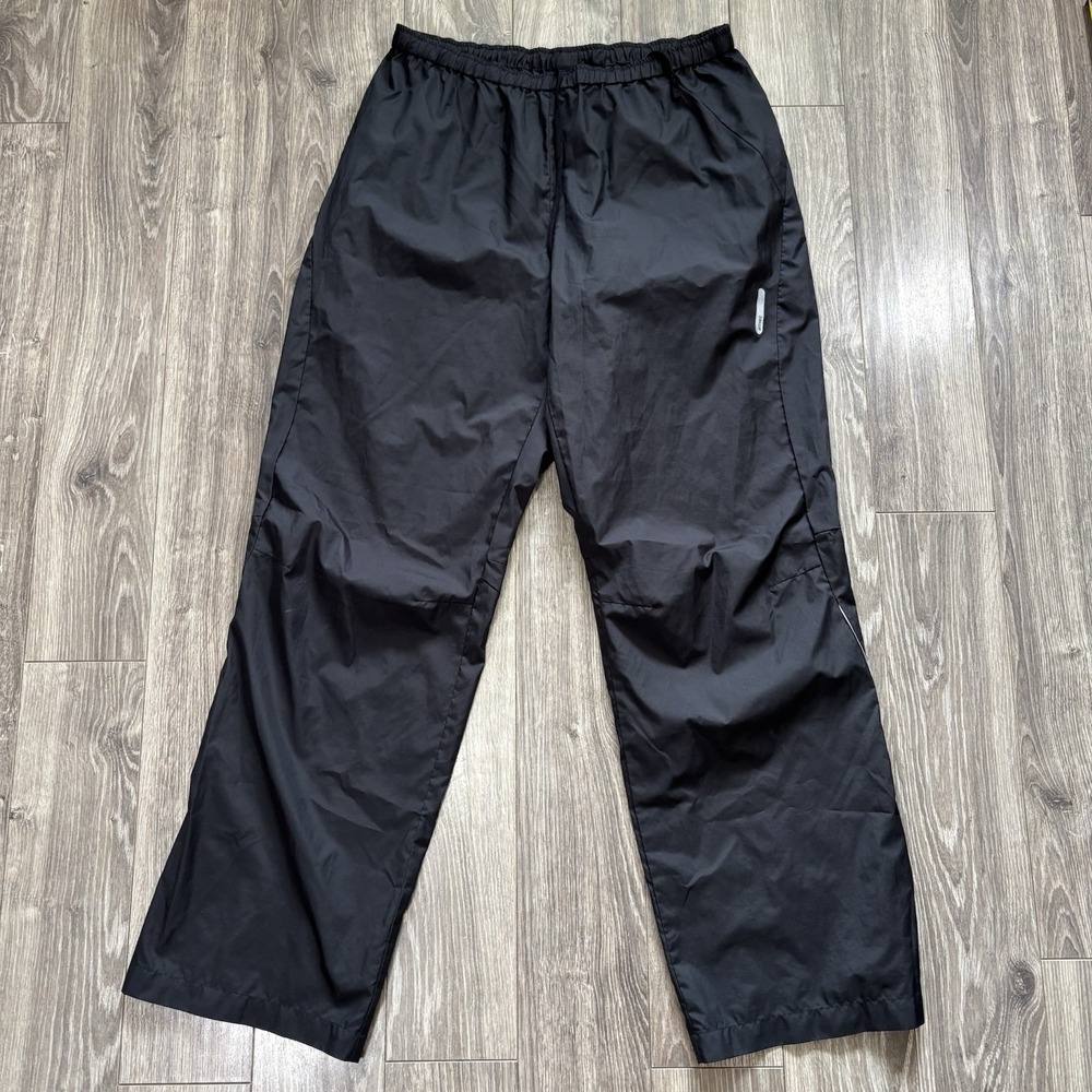 MEC Rain Pants Mens L Black Waterproof Windproof Side Zip Outdoor Hiking Gorcore